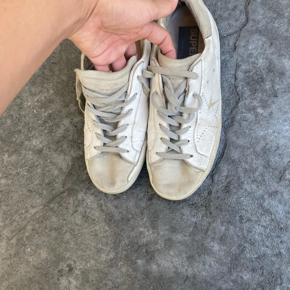 Golden Goose Superstar Mixed Leather Sneakers Sz39 - Picture 4 of 11
